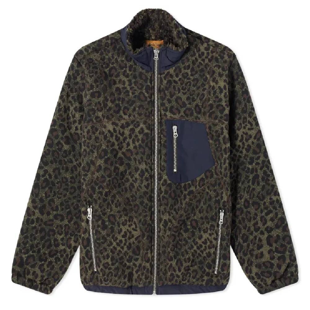 

Куртка Brain Dead Leopard Reverse Sherpa, зеленый