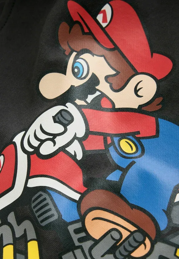 Худи с принтом Super Mario, Regular Fit, Next, Charcoal Grey, серый — фото 3