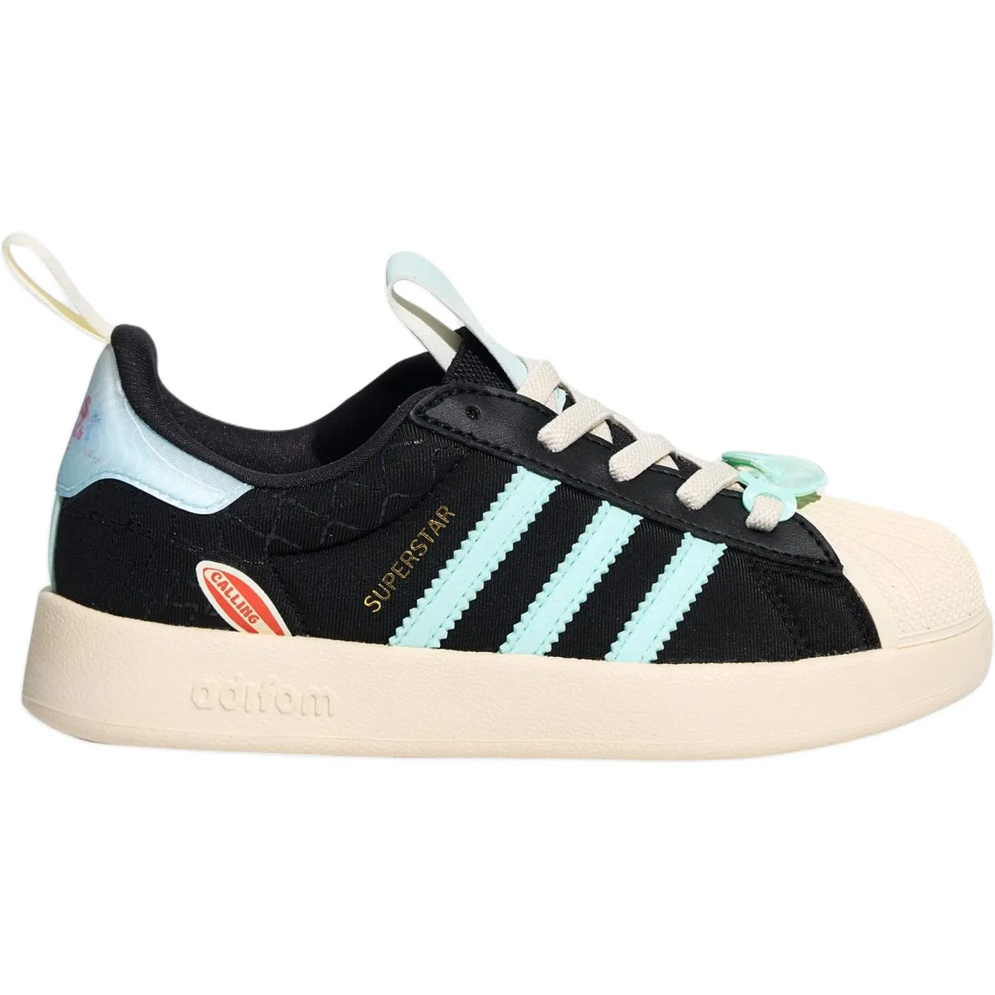 Детские кроссовки для скейтбординга из кожи Adidas Originals ADIFOM SUPERSTAR 360 C, Черно-Синий — фото 3