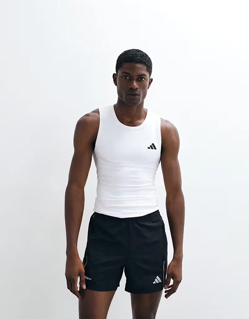 Ребристый жилет Adidas Training Essentials, белый — фото 4