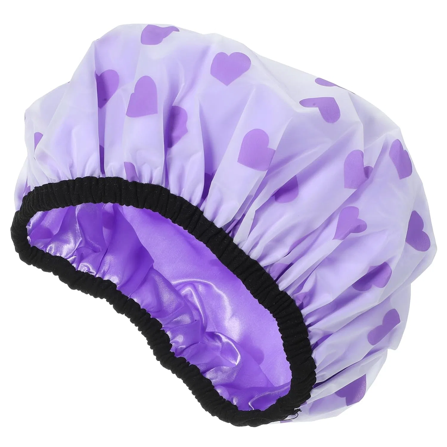 Шапочка для душа Reusable with Satin Lining, VALICLUD, Purple