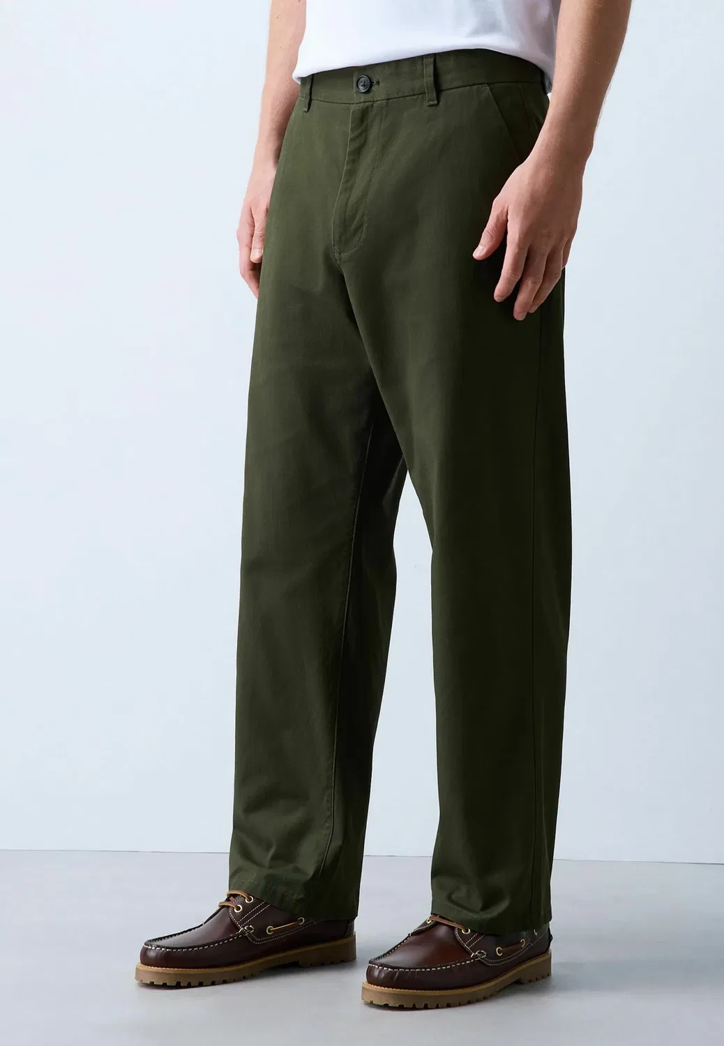Брюки чинос свободного кроя Next, Khaki Green