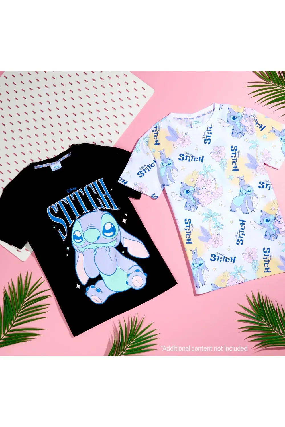 Футболки Disney Stitch для девочек, набор 2 шт., хлопок, мультиколор — фото 2
