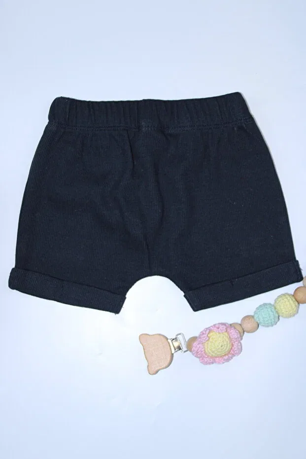 Детские шорты для мальчиков органические Milk & Muffin, Navy Blue — фото 3