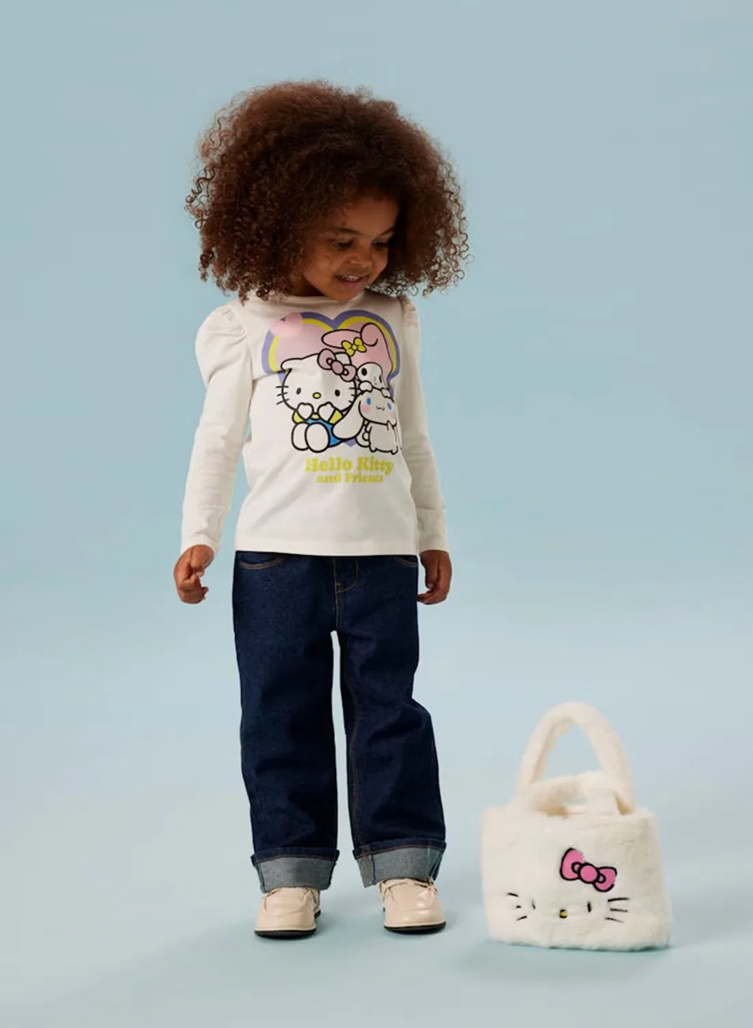 Футболка с длинным рукавом с принтом Hello Kitty Name It, белый — фото 2