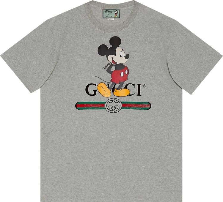 Футболка Gucci x Disney Oversize T-Shirt Grey, серый — фото 2