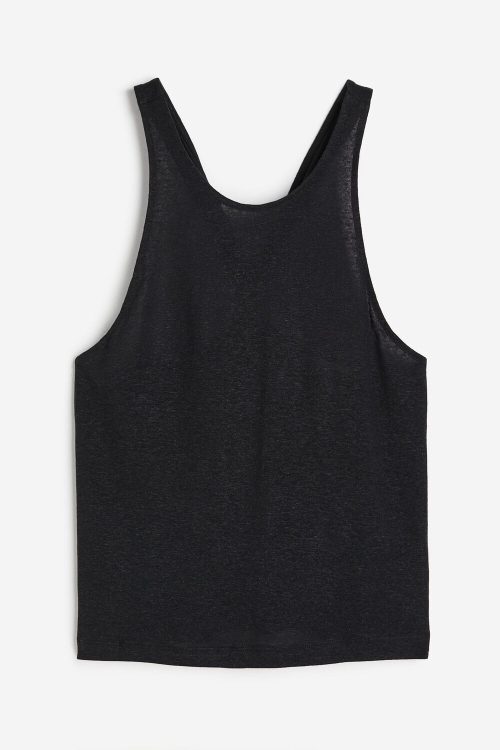 

Топ H&M Linen-blend Tank, черный