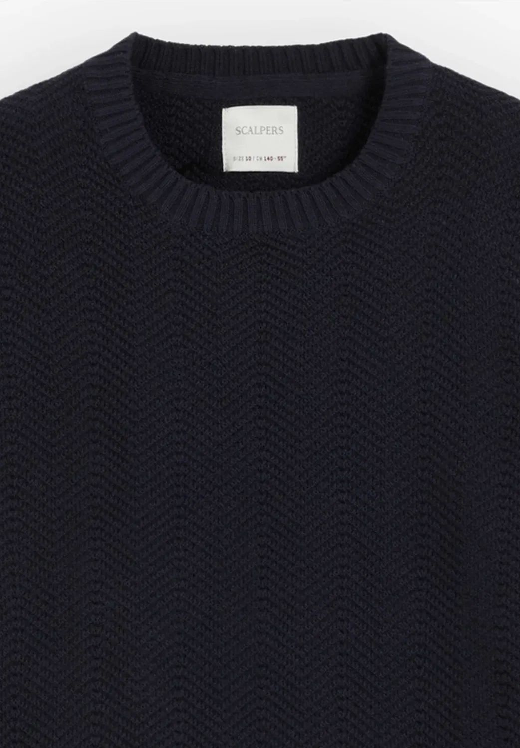 Детский трикотаж Scherringbone - джемпер Scalpers, Navy — фото 3