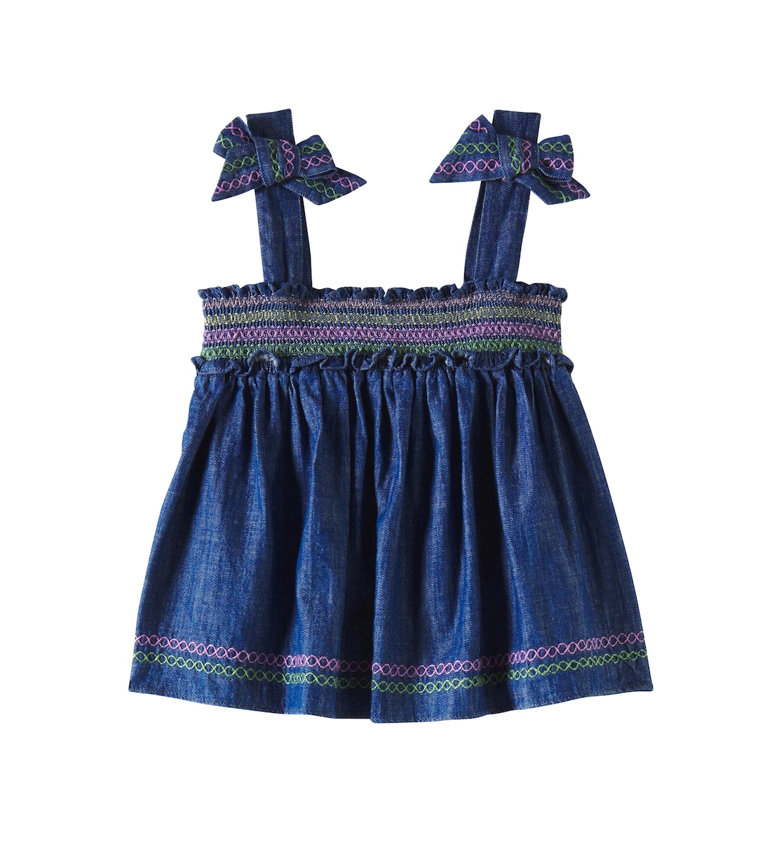 

Джинсовый топ с вышивкой Tallow Zimmermann Kids, Blue Lagoon