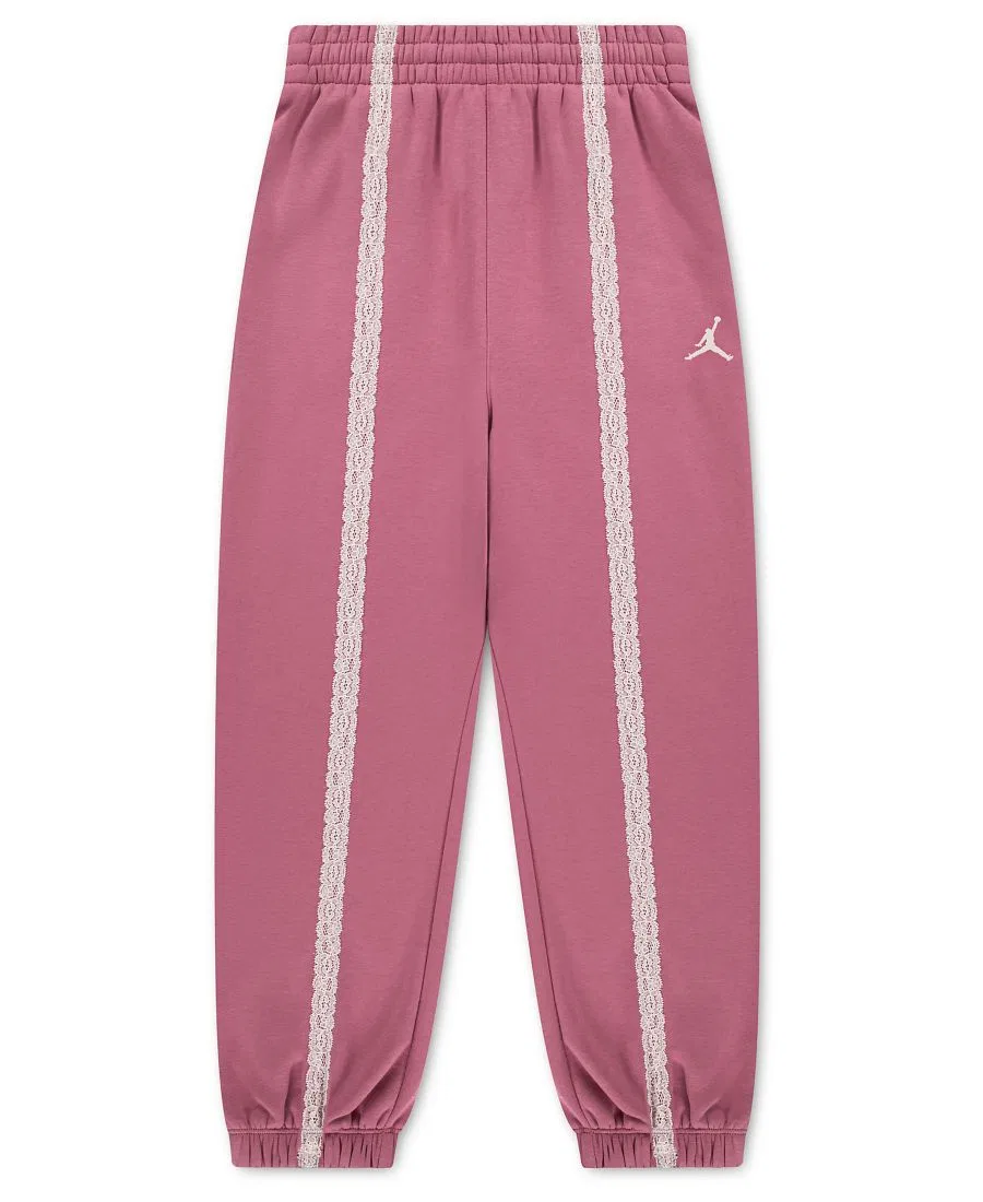Спортивные брюки с эластичным поясом и шнурком, модель Allstar Fleece Drawcord Pant Jordan, Desert Berry