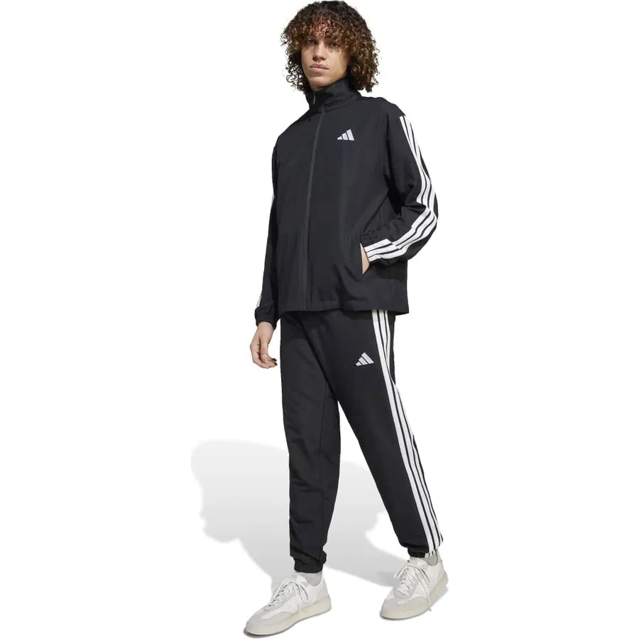Спортивный костюм из футера с принтом 3 Stripes Wv Tt Ts adidas, Черный