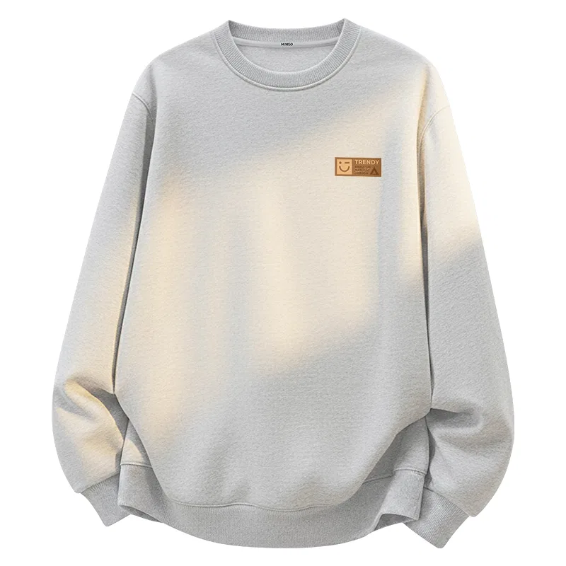 Детский свитшот хлопковый B Hope Label Chest Tag MINISO, Cotton Air Layer Soft and Skin-Friendly Gray