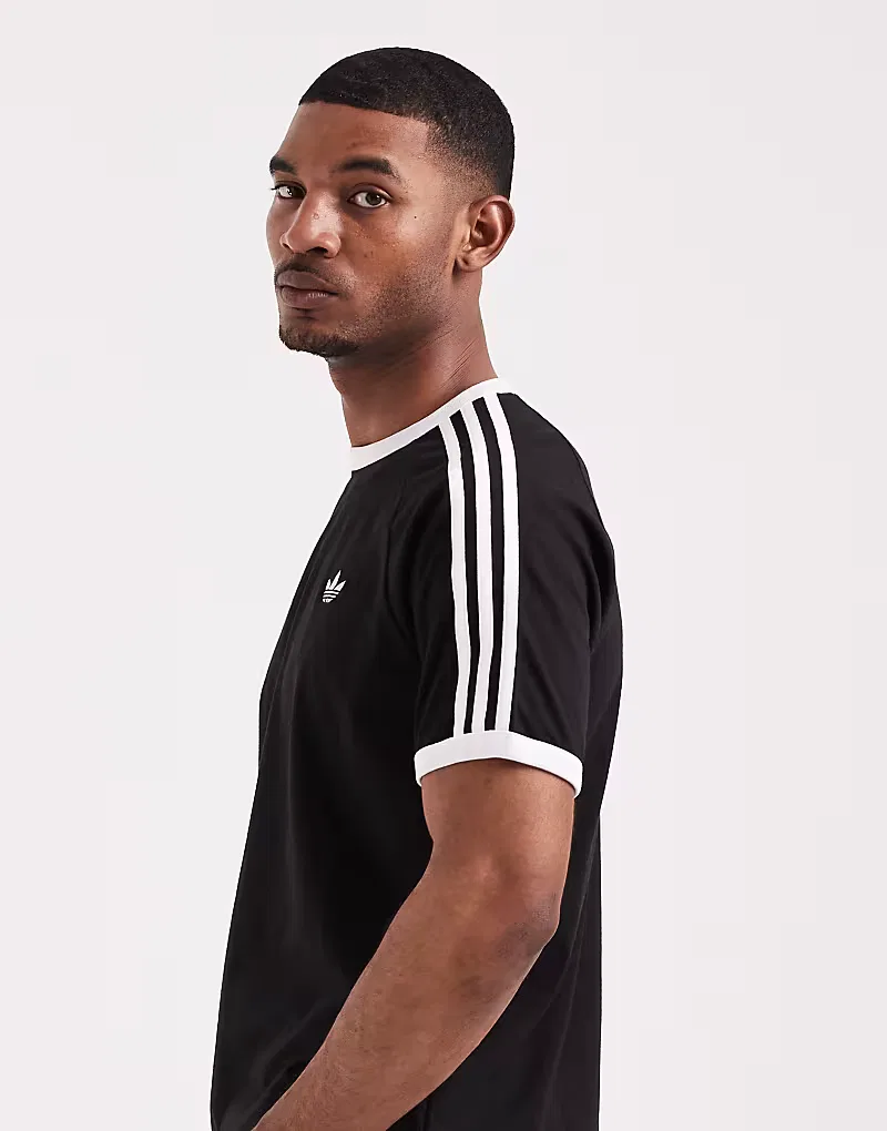 Футболка Adidas Originals с тремя полосками, черный — фото 4