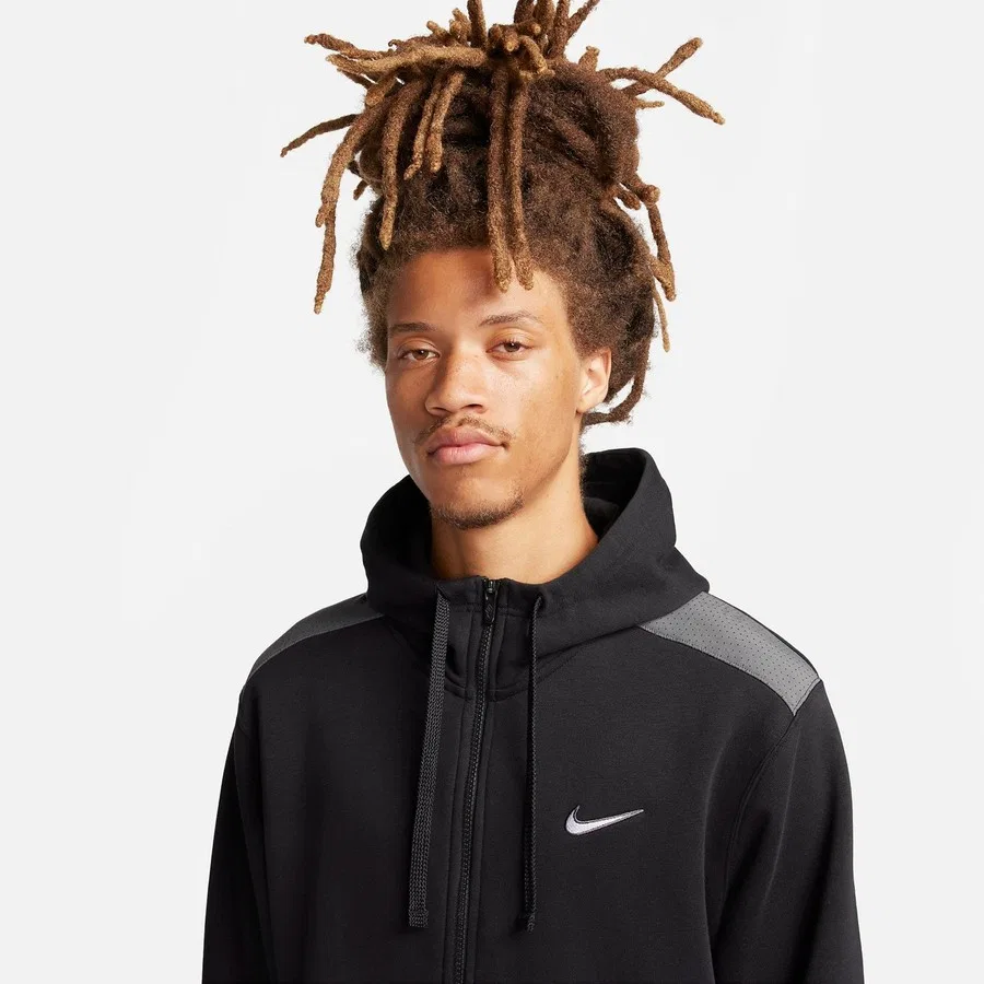 Мужской свитшот с капюшоном и длинным рукавом Sportswear Fleece Fz Nike, Черный