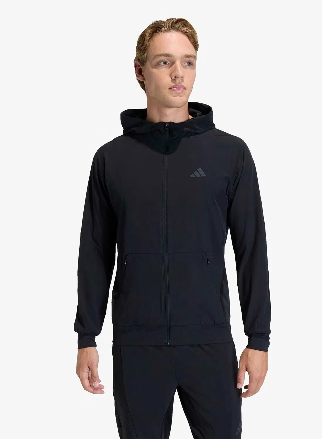 Худи на молнии D4T Adidas, черный