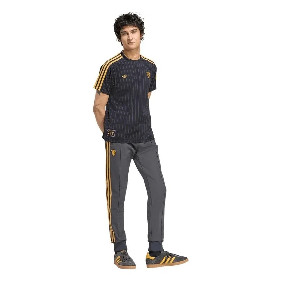 Спортивные штаны с длинным рукавом adidas Mufc Icon Tp, Черный — фото 4