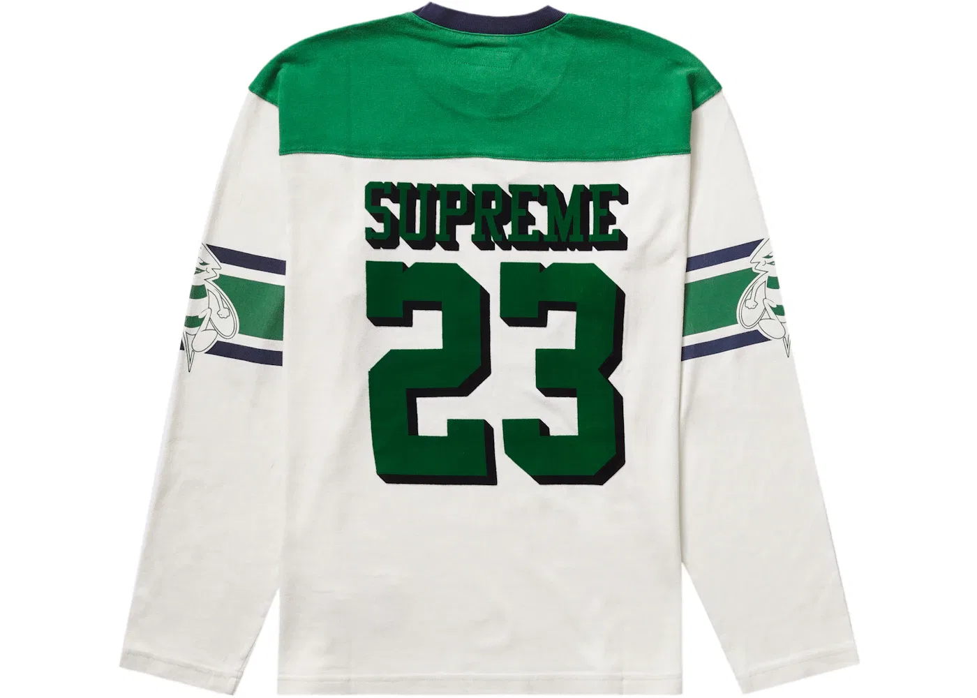 Мужская футболка с длинным рукавом Supreme Bumblebee L/S Football Top, White