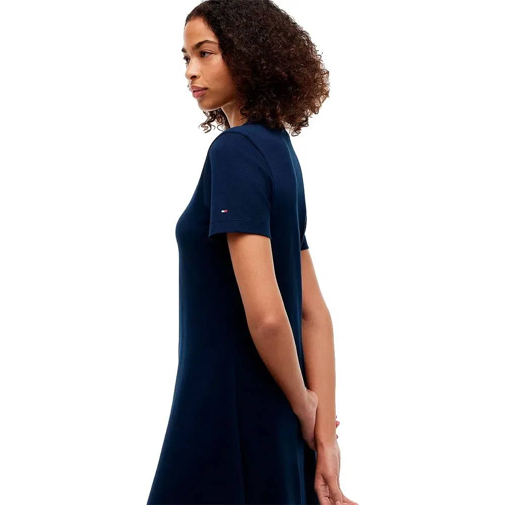 Платье миди с коротким рукавом Interlock F&F Tommy Hilfiger, синий — фото 4