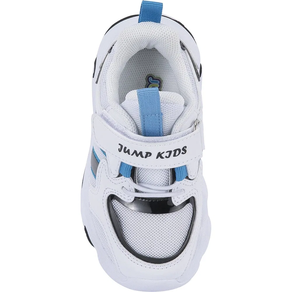 Детские кроссовки для повседневных прогулок, White Blue Black Jump — фото 3