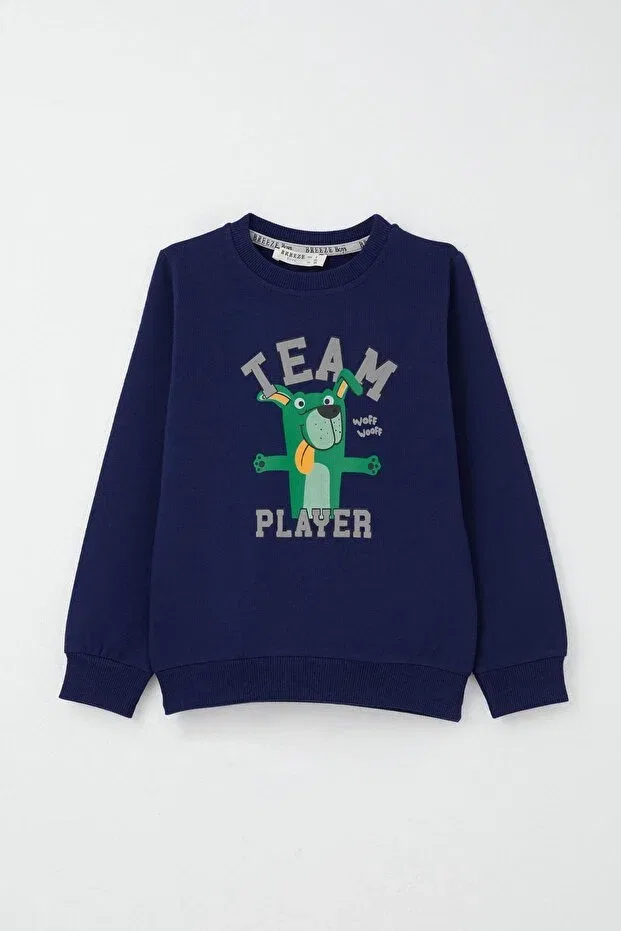 Детский спортивный комплект для мальчиков с принтом Player Puppet Breeze, Navy Blue — фото 2