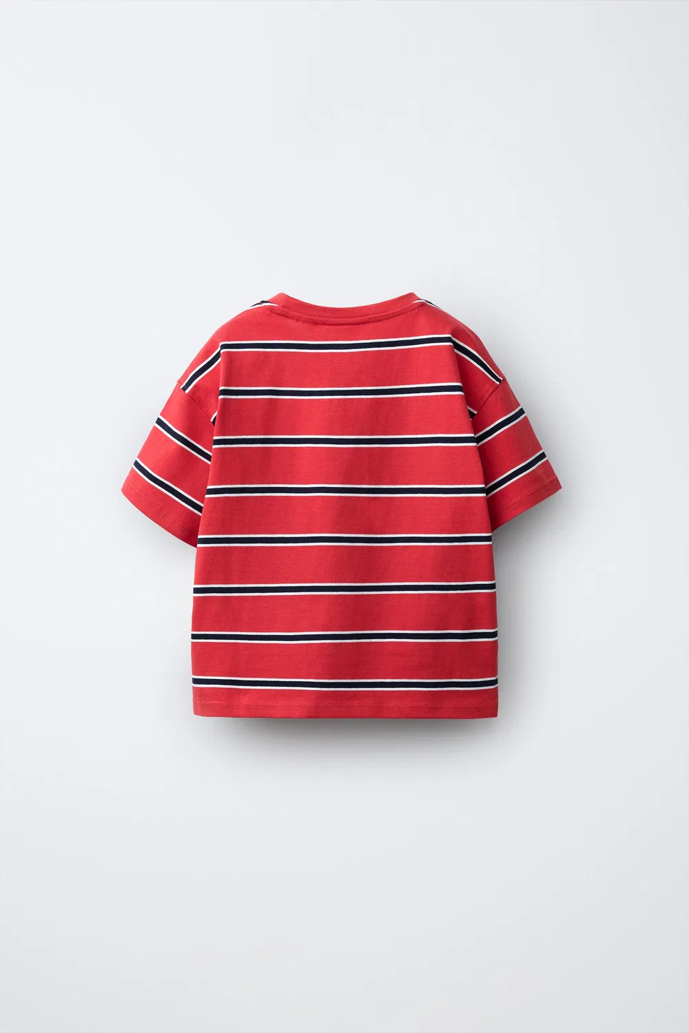 Полосатая футболка ZARA, Red/Black — фото 2