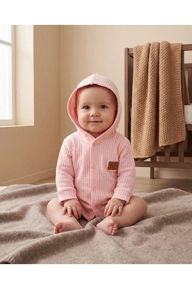 Детский кардиган с капюшоном Minory Baby, Pink