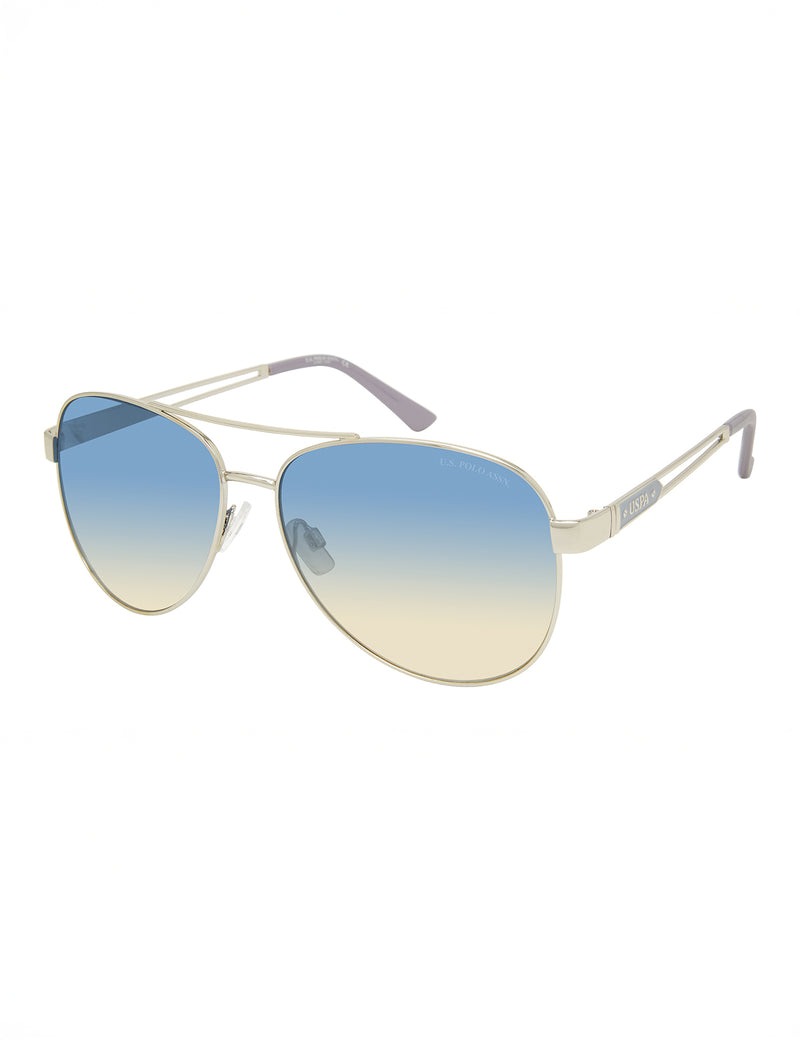 

Солнцезащитные очки U.S. Polo Assn Ladies Classic Aviator, серебристый