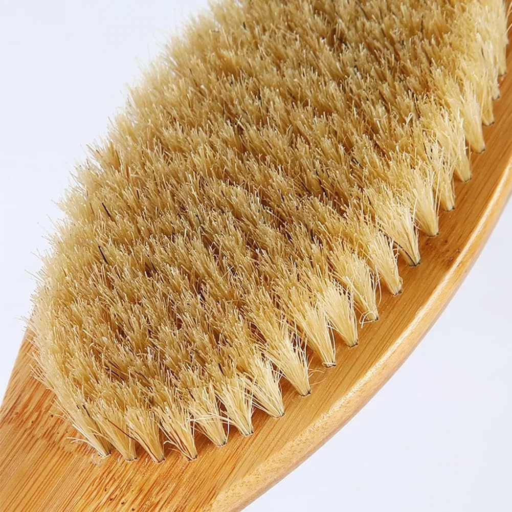 Щетка для тела с длинной ручкой, Runxingfu, 40x10.8 см, Beige — фото 2