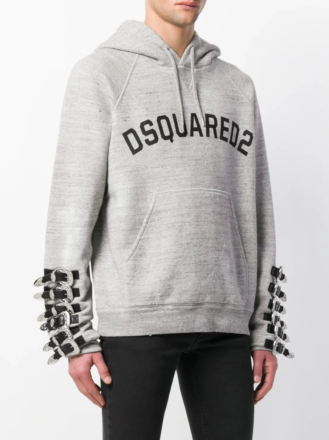 Толстовка с капюшоном и логотипом Dsquared2, серый — фото 3