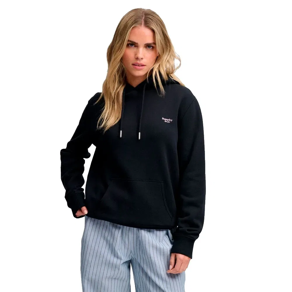 Женский худи с капюшоном Signature Embroidered Superdry, Black