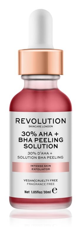 

Интенсивный химический пилинг с осветляющим эффектом Revolution Skincare AHA + BHA 30% Peeling Solution