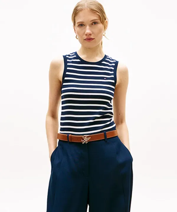 Майка-борцовка хлопковая, Tommy Hilfiger, белый