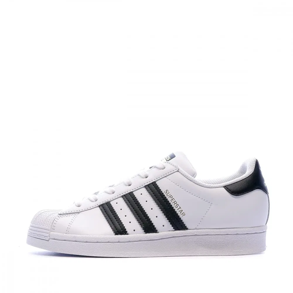 Детские кроссовки для мальчиков с липучками Superstar J Adidas, Ftwr White Core Black