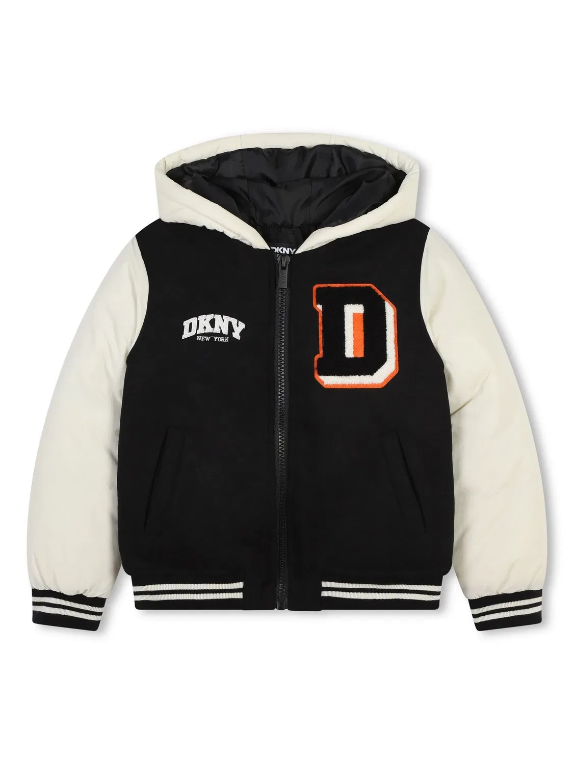 Куртка с логотипом и подкладкой DKNY, черный