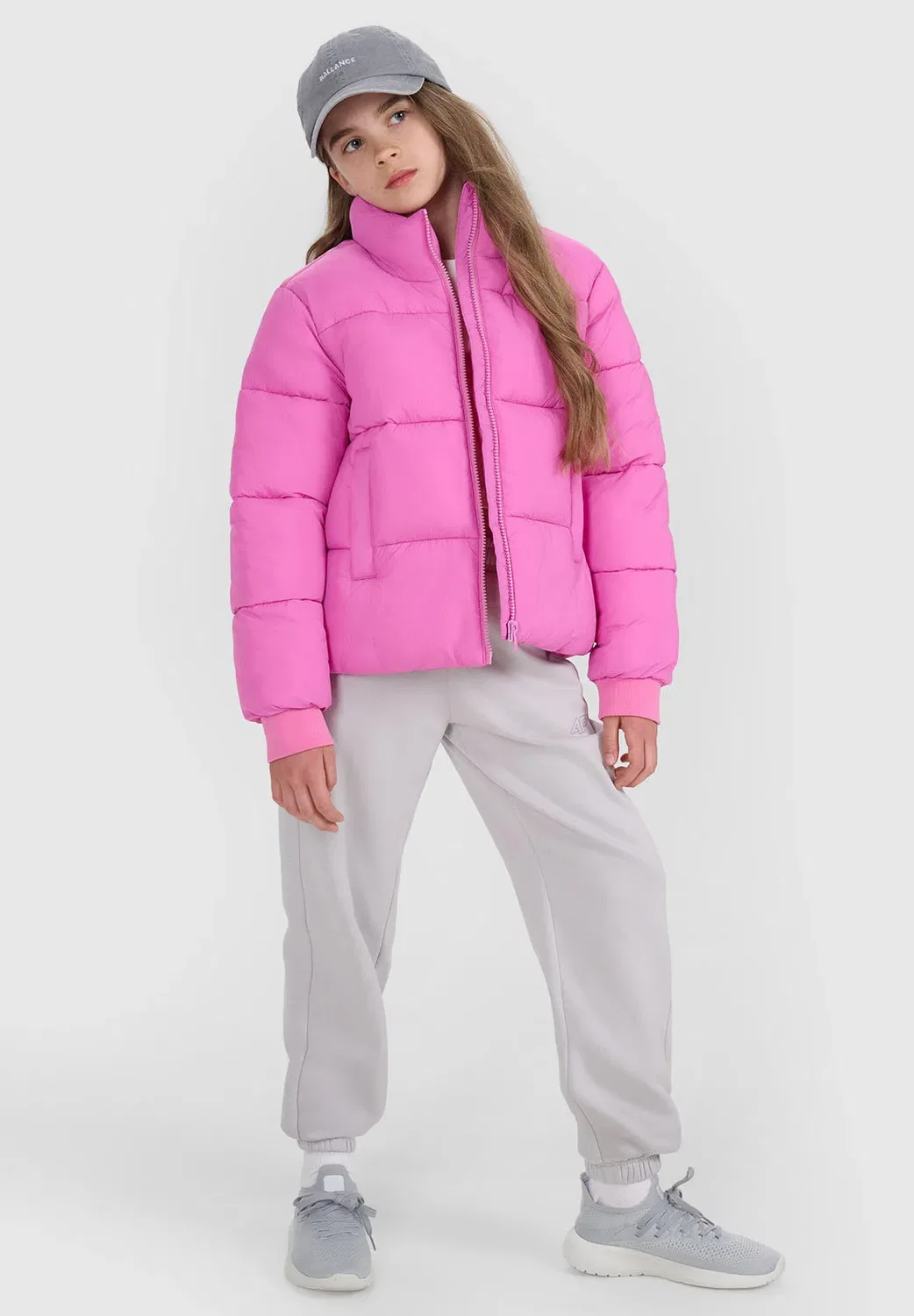 Kurtka puchowa dziewczęca - зимняя куртка 4F, Pink