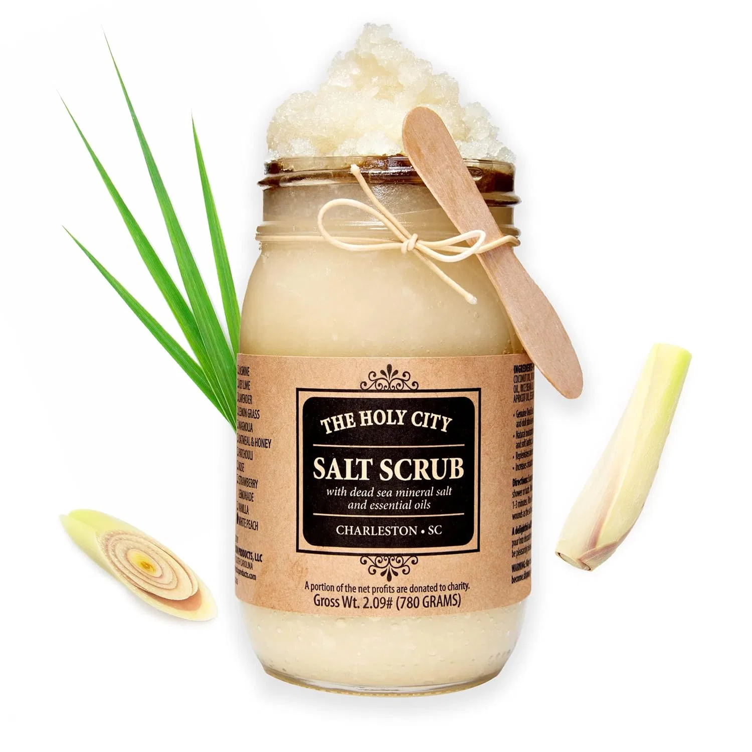 Скраб для тела и рук Holy City Revitalizing Sea Salt, Лемонграсс, 473 мл Holy City Skin Products