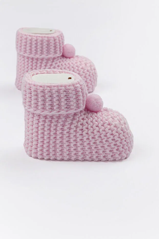 Детские пинетки для новорожденных трикотажные Lui Baby, Pink — фото 3