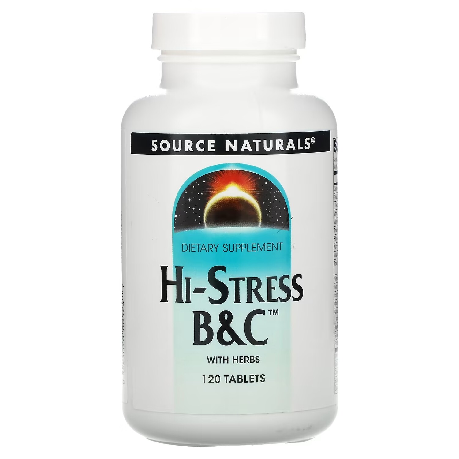 

Source Naturals Hi-Stress B&C витамины B и C с травами, 120 таблеток