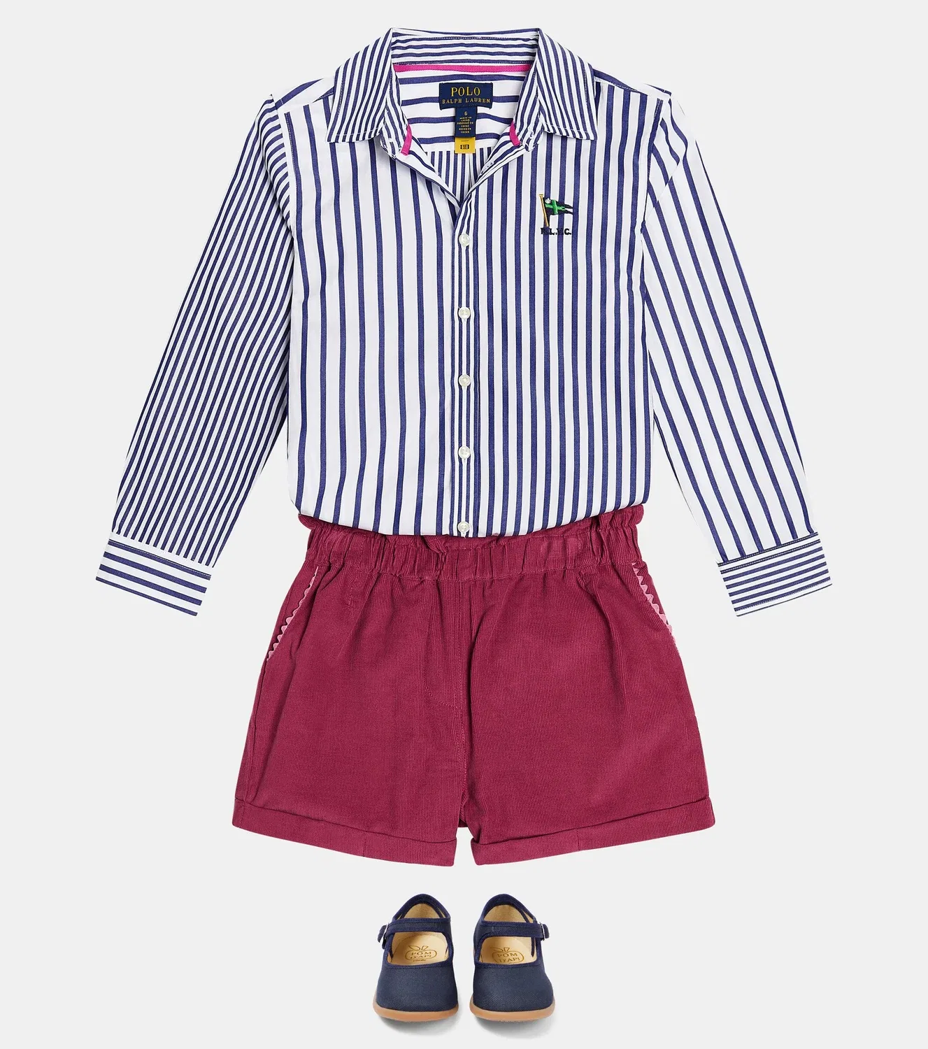 Блузка в полоску Polo Ralph Lauren Kids, синий — фото 2