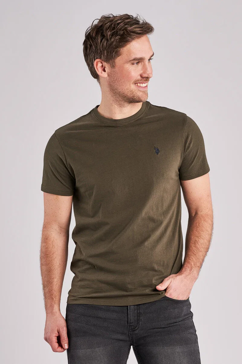 Мужская хлопковая футболка Arjun U.S. Polo Assn., Grun — фото 3