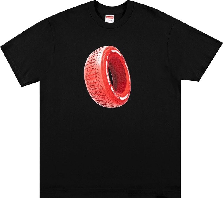 

Футболка Supreme Tire Tee 'Black', черный