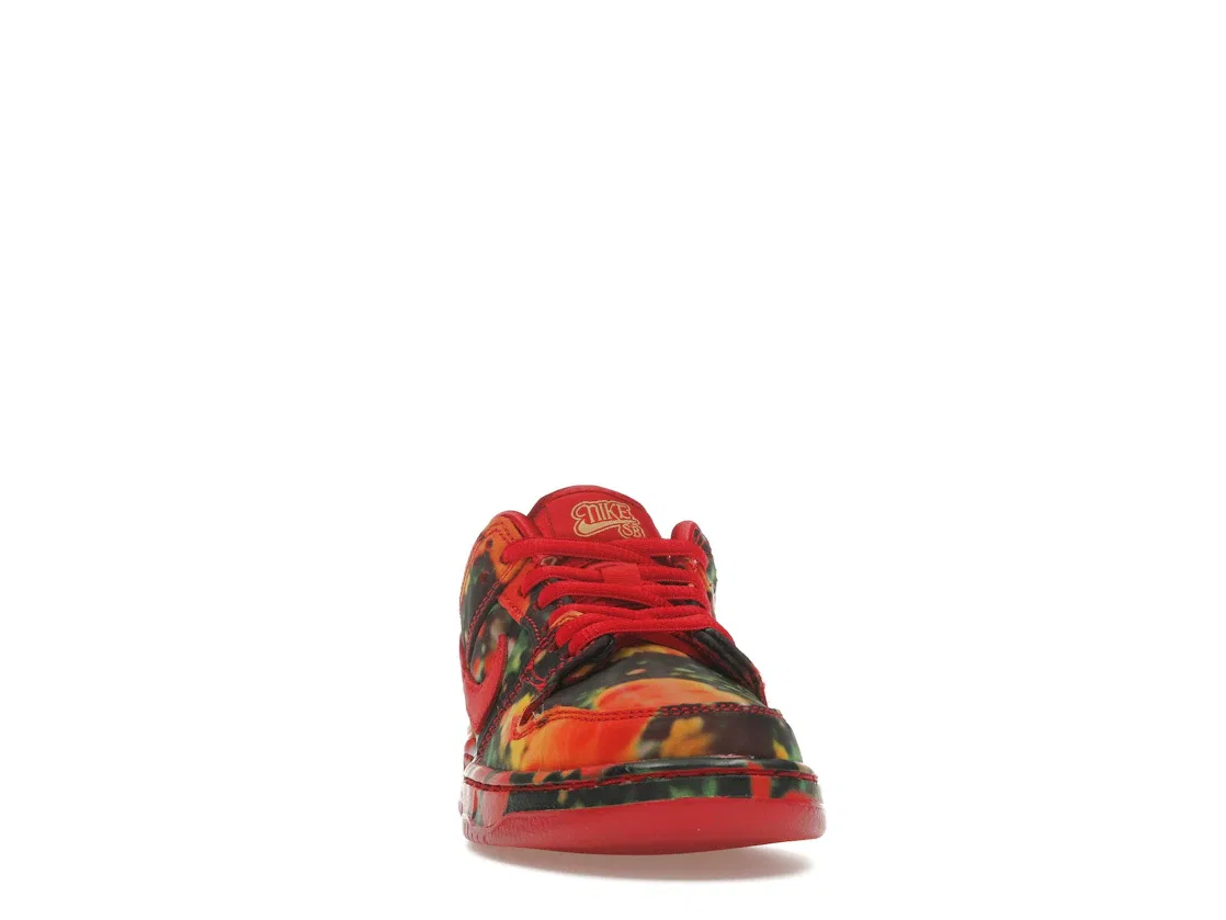 Детские кроссовки с принтом Nike SB Dunk Low The Wizard of Oz Poppy Field, Varsity Red / Varsity Red / University Gold — фото 2