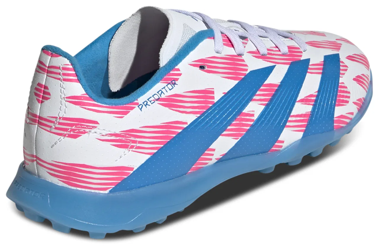 Футбольные бутсы для мальчиков Predator League Turf Adidas, цвет White/Solar Blue/Solar Pink — фото 3