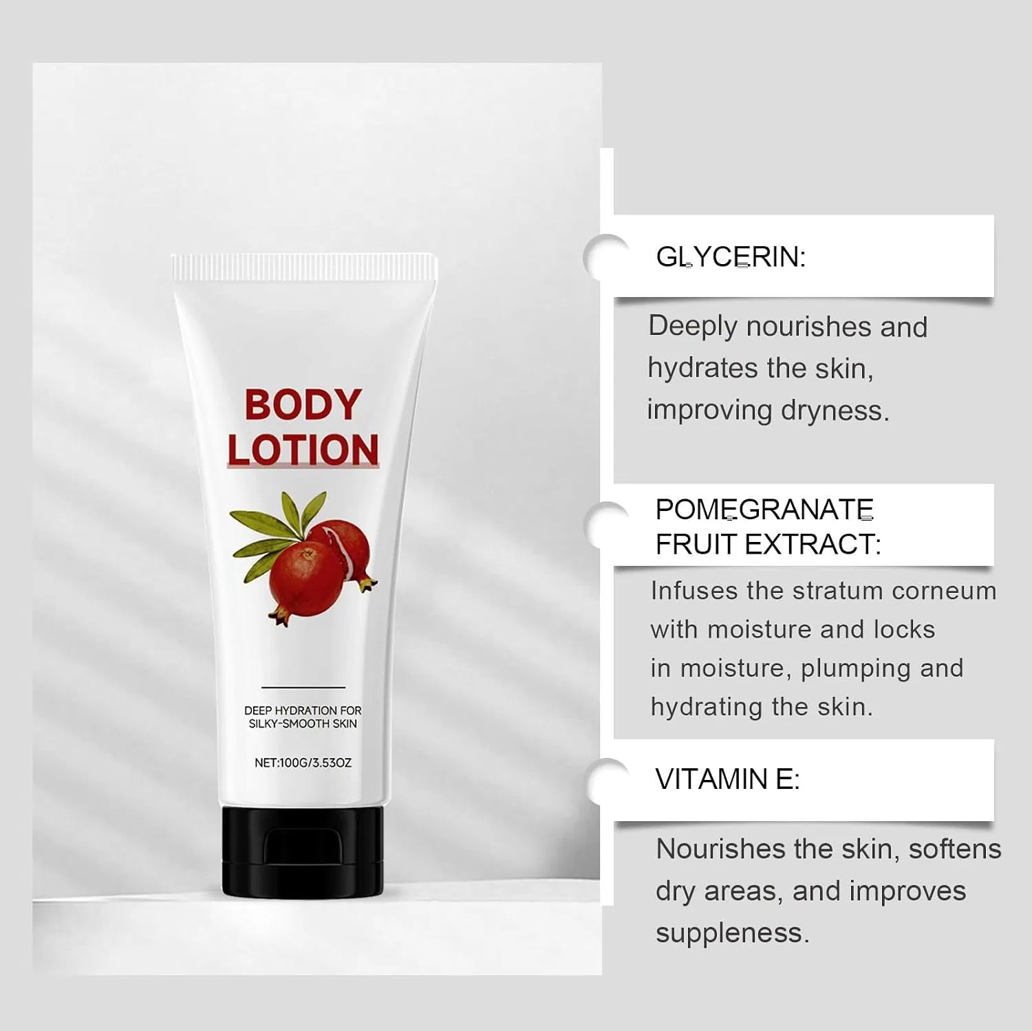 Лосьон для тела Pomegranate Body Lotion, увлажняющий, ZLHHRZJX, набор 5 шт., 100 г — фото 4