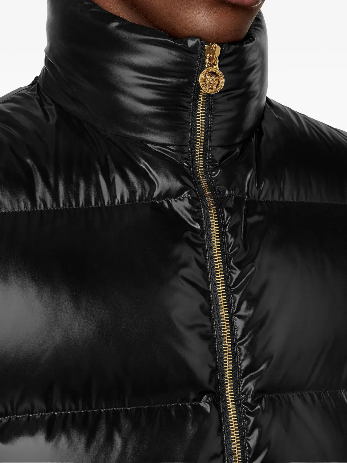 Утепленная куртка с застежкой на молнии Versace, черный — фото 2