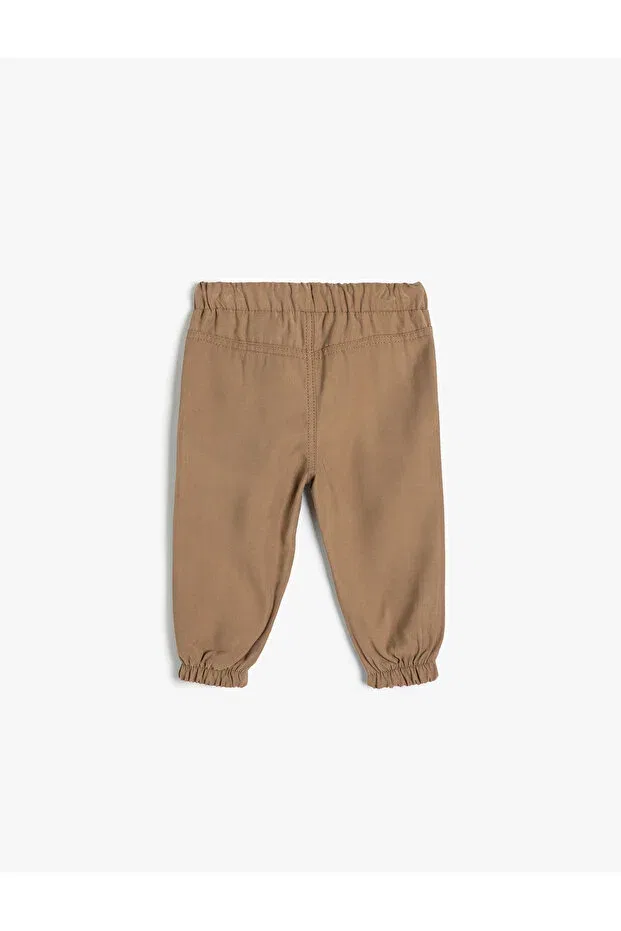 Детские брюки для девочек джоггеры из вискозы Koton, Brown — фото 2
