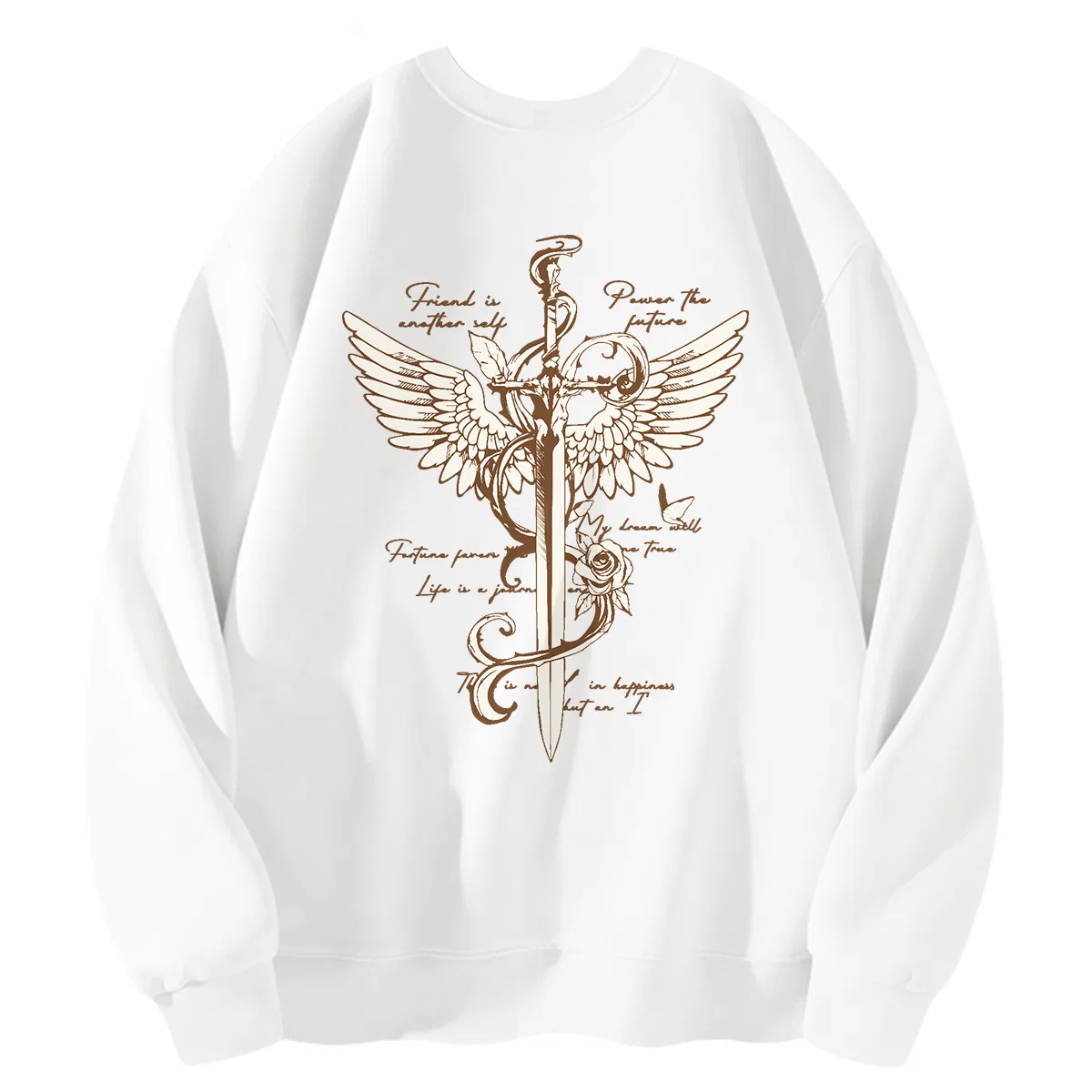 Детский свитшот с принтом Angel Holy Sword MINISO, White