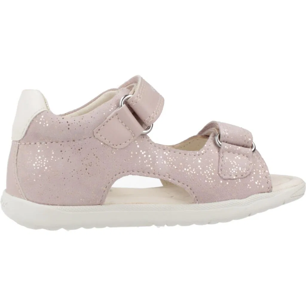 Детские сандалии с закрытым носом Geox B Sandal Macchia Gir, Цвет Rosa / Naturweiß — фото 4