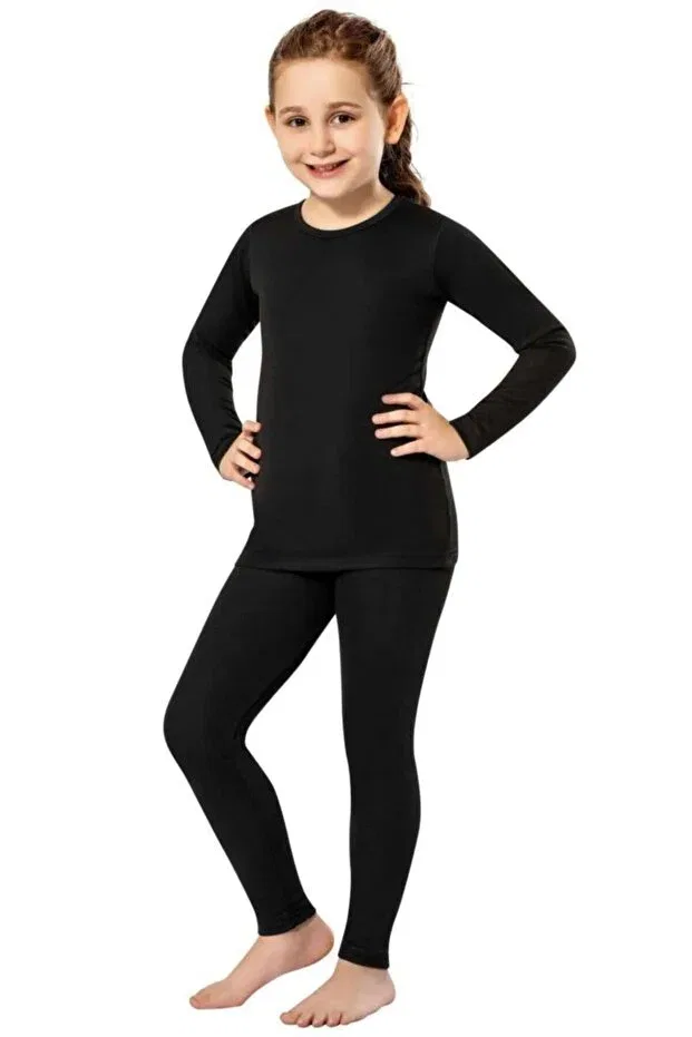 Детский термо-колготки для девочек хлопковые Generic Brands, Black