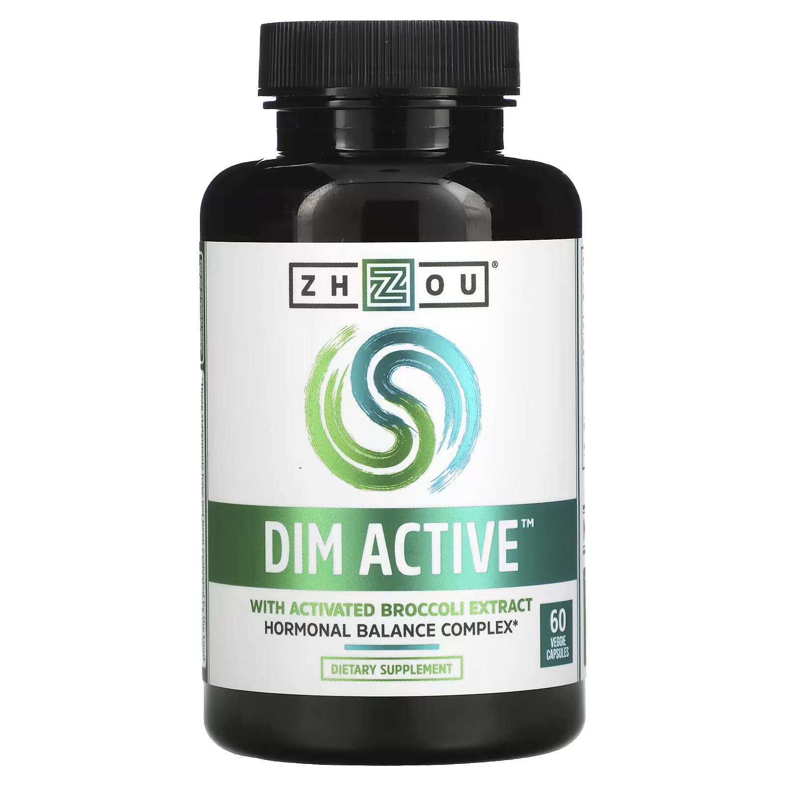 Zhou Nutrition, DIM Active, комплекс для гормонального баланса, 60 вегетарианских капсул - фото